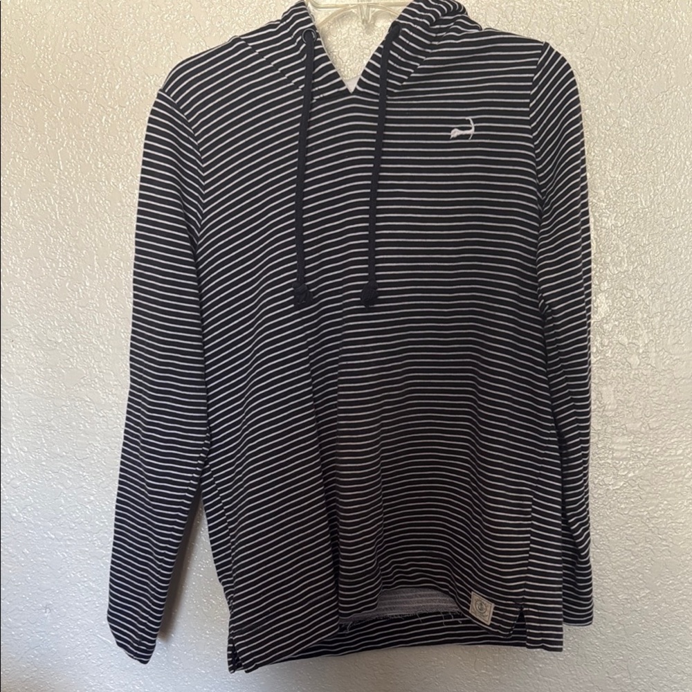 Lady’s Cuffy’s womens Blue and White Striped Hoodie